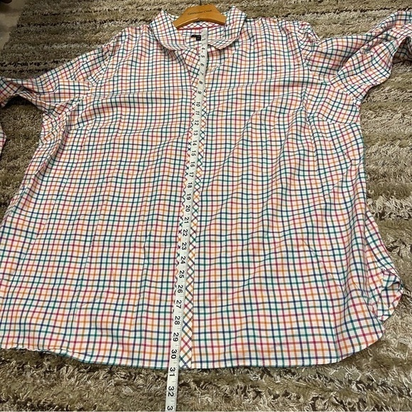 Talbots Woman 3X classic cotton shirt plus size Check pattern - Picture 11 of 11